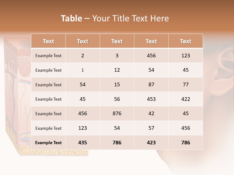 Skin Woman Degeneration PowerPoint Template