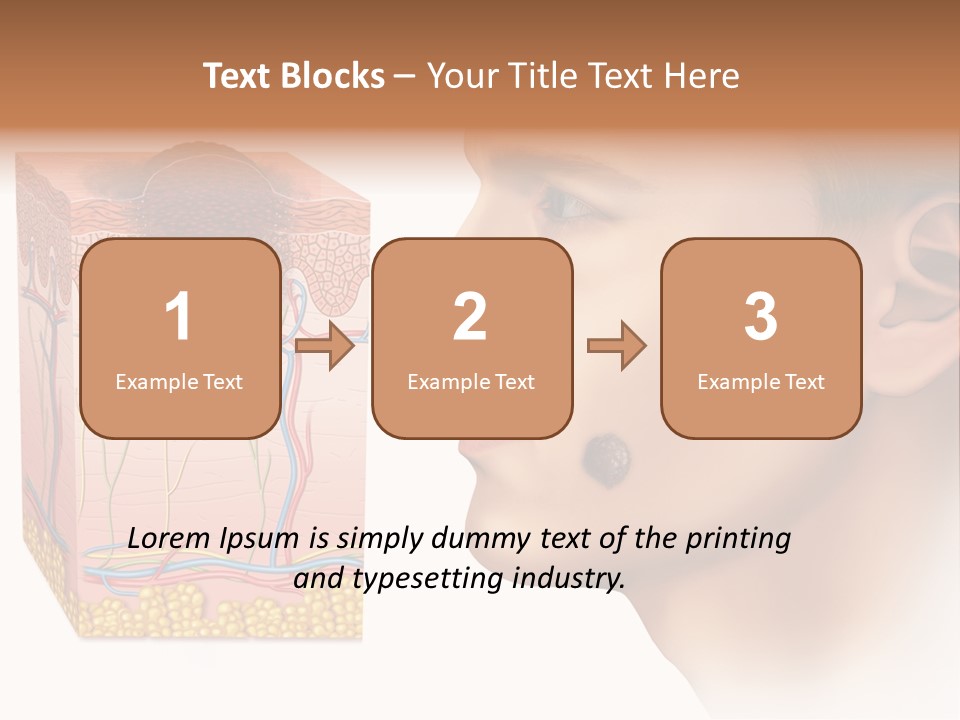 Skin Woman Degeneration PowerPoint Template