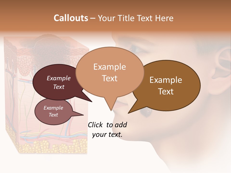 Skin Woman Degeneration PowerPoint Template