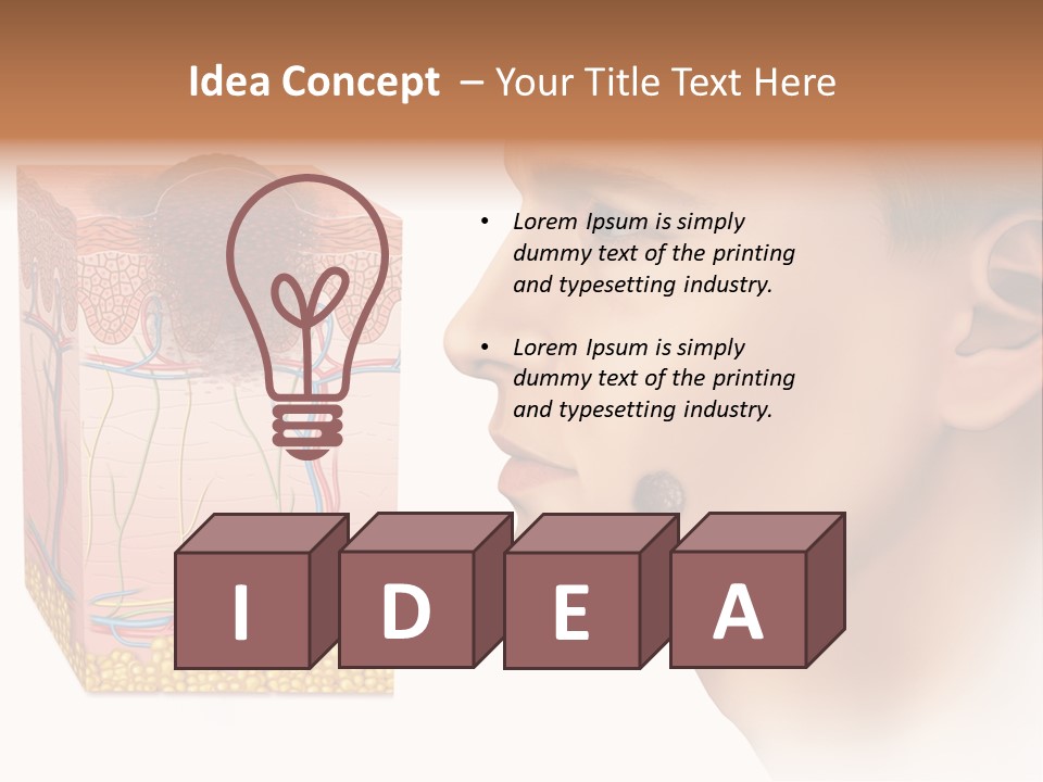 Skin Woman Degeneration PowerPoint Template