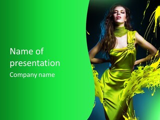 Girl Abstract Vogue PowerPoint Template