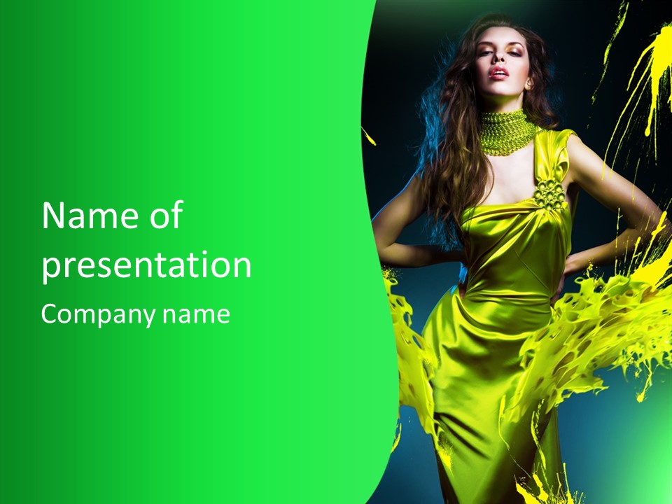 Girl Abstract Vogue PowerPoint Template