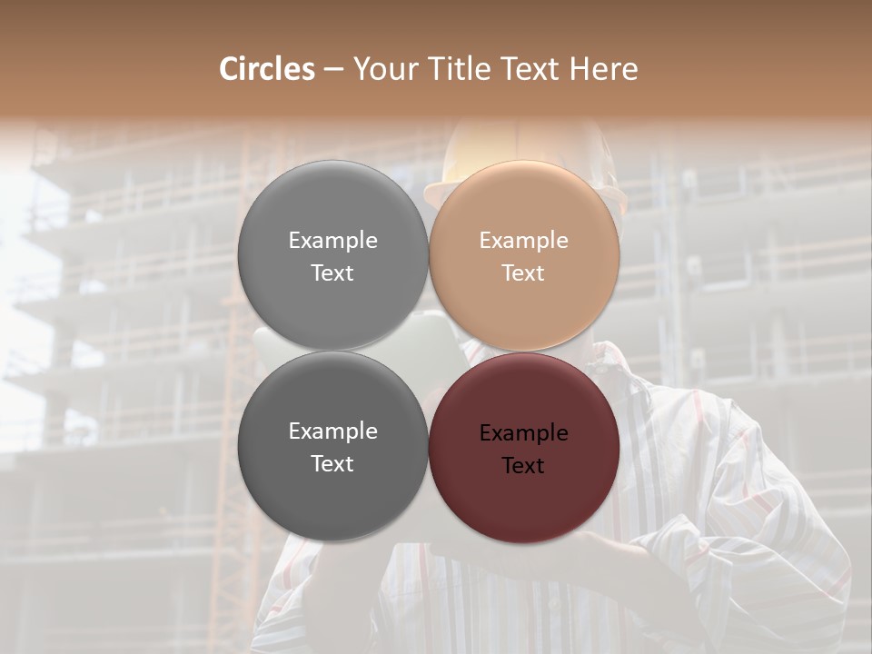 Men Helmet Working PowerPoint Template