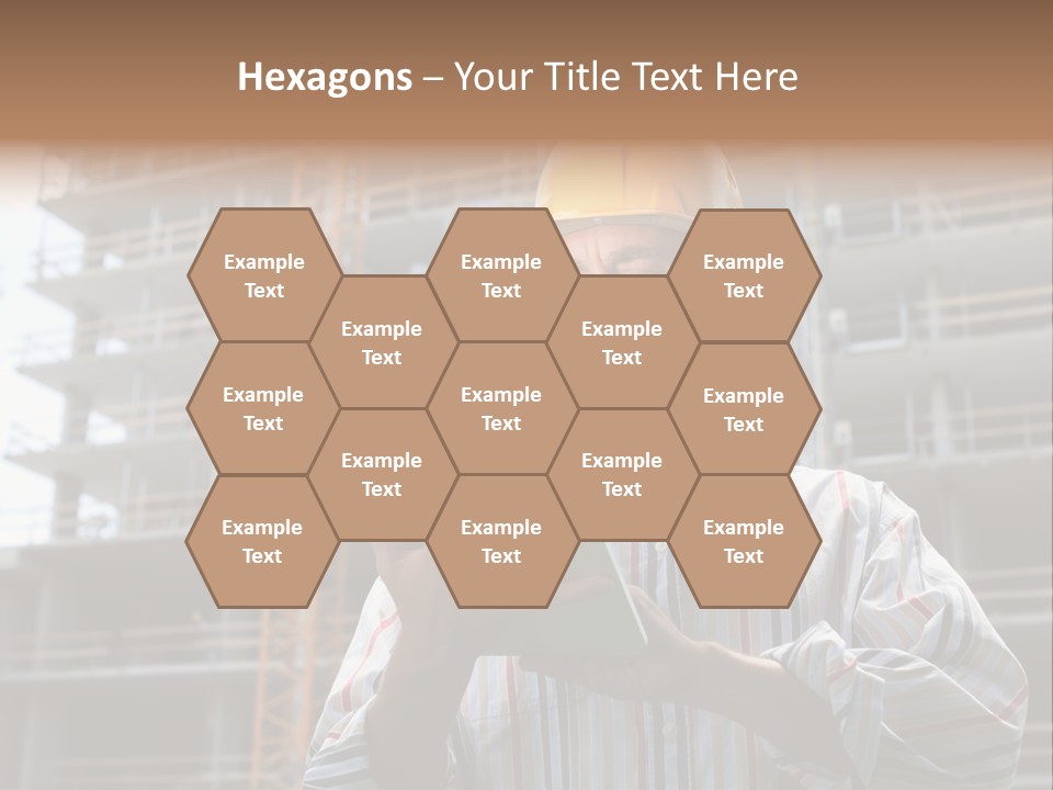 Men Helmet Working PowerPoint Template