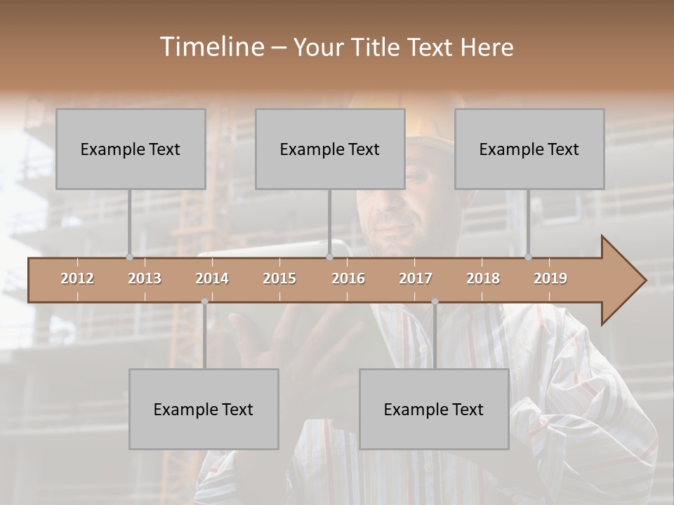 Men Helmet Working PowerPoint Template