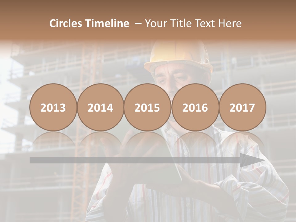 Men Helmet Working PowerPoint Template