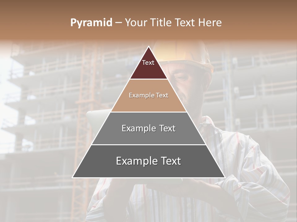 Men Helmet Working PowerPoint Template