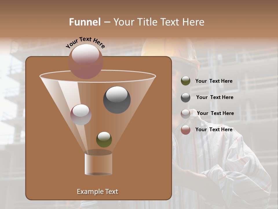 Men Helmet Working PowerPoint Template