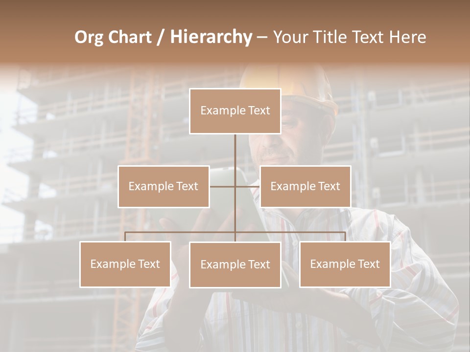 Men Helmet Working PowerPoint Template