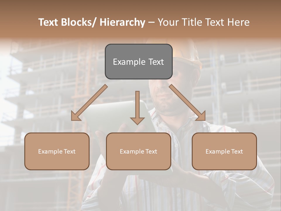 Men Helmet Working PowerPoint Template