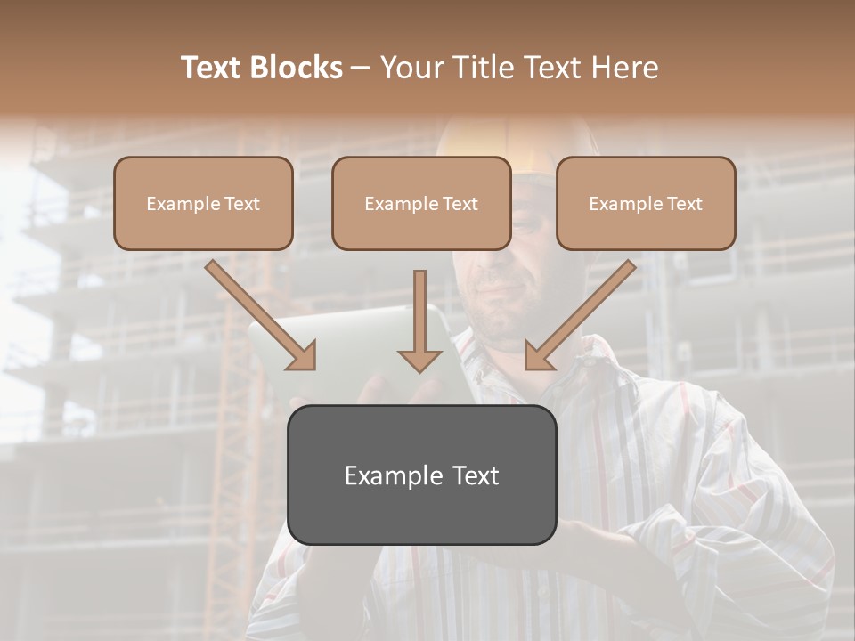 Men Helmet Working PowerPoint Template