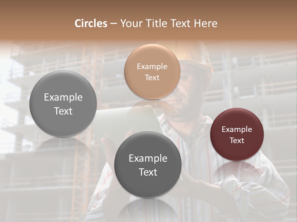 Men Helmet Working PowerPoint Template