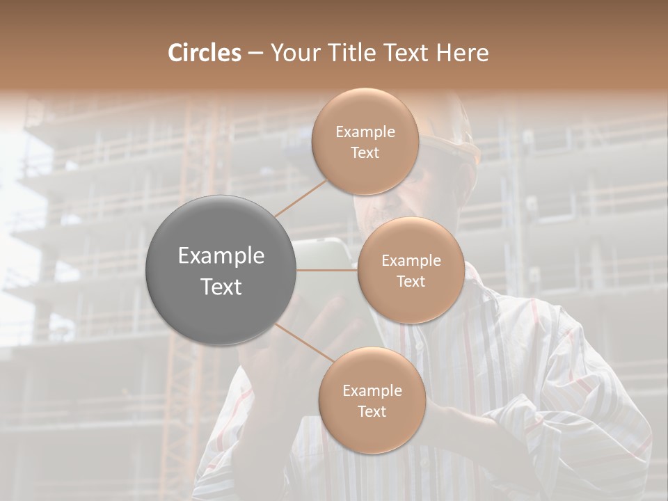 Men Helmet Working PowerPoint Template