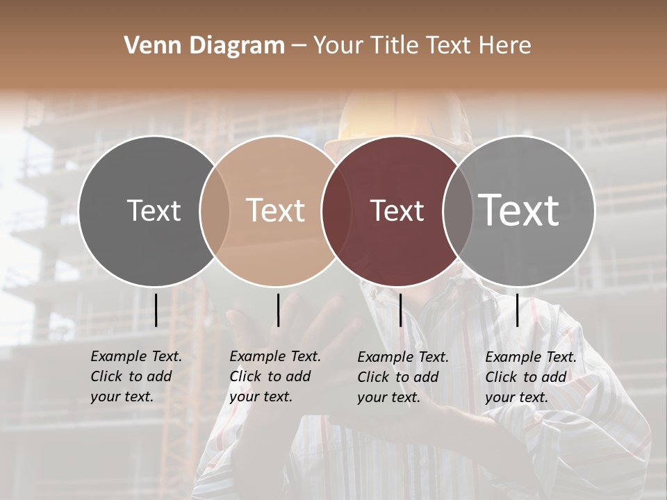 Men Helmet Working PowerPoint Template