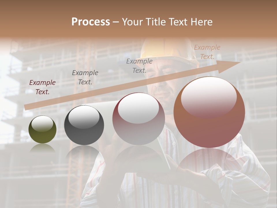 Men Helmet Working PowerPoint Template