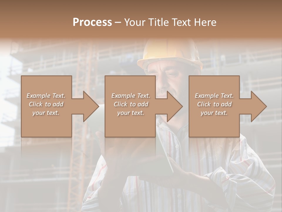 Men Helmet Working PowerPoint Template