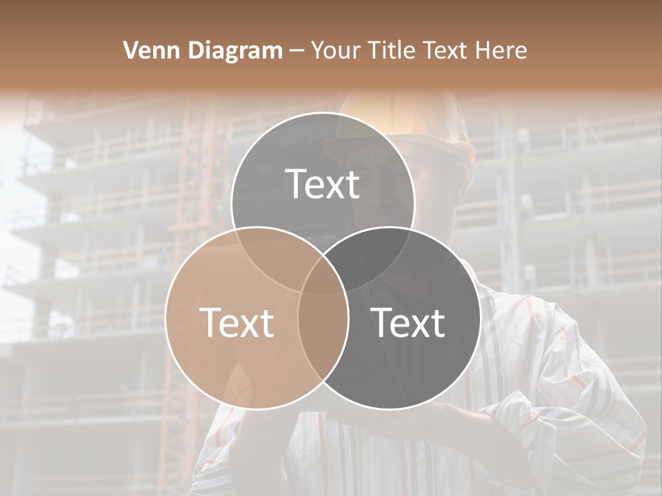 Men Helmet Working PowerPoint Template