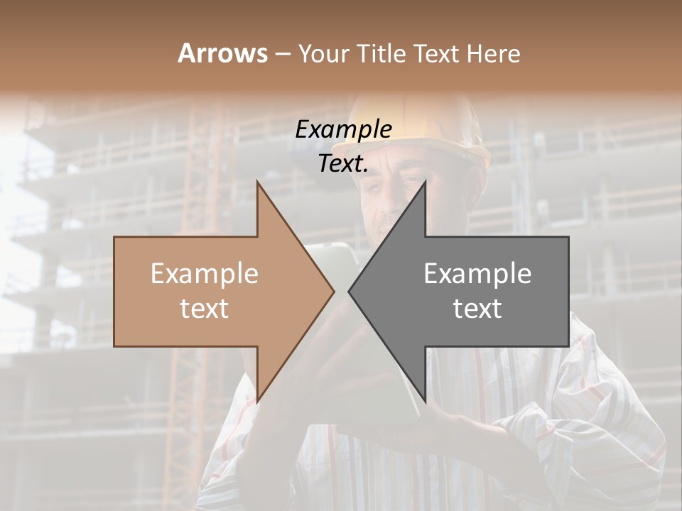 Men Helmet Working PowerPoint Template