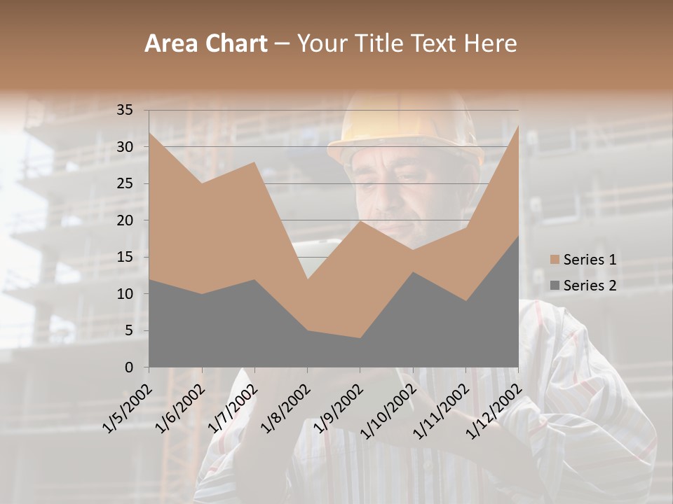 Men Helmet Working PowerPoint Template