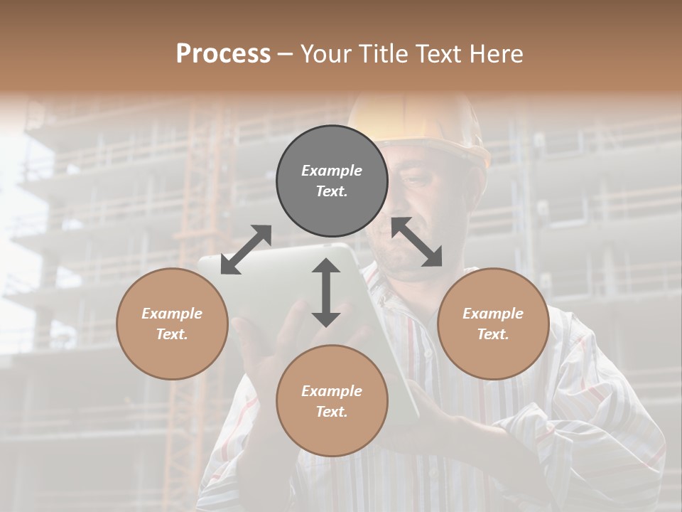 Men Helmet Working PowerPoint Template