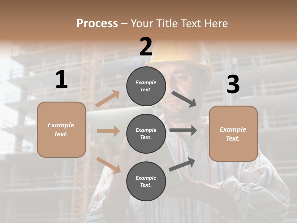Men Helmet Working PowerPoint Template