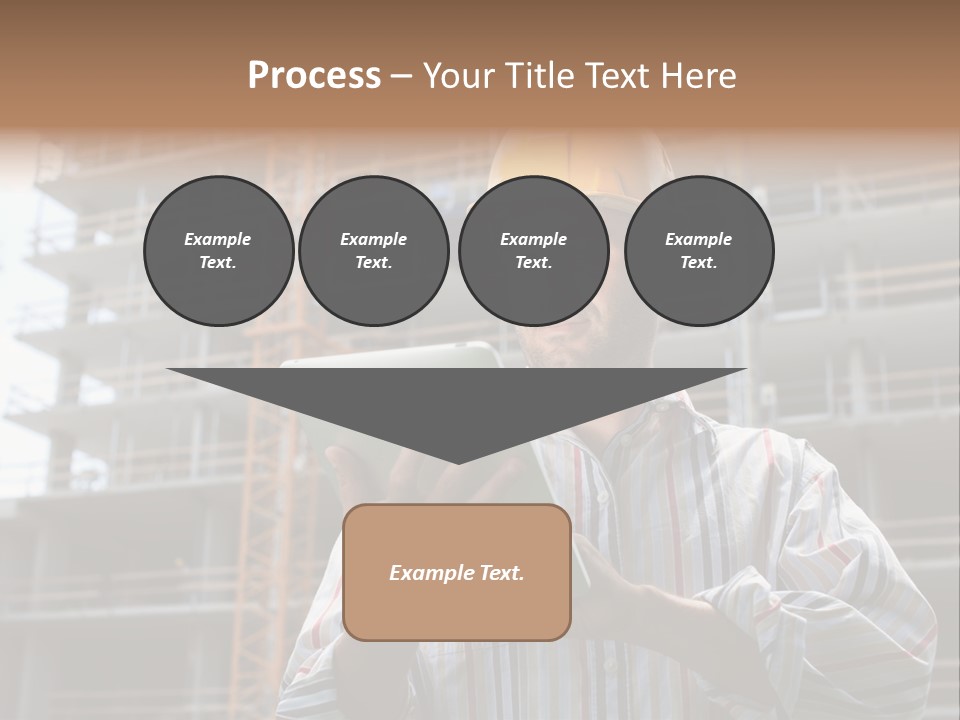 Men Helmet Working PowerPoint Template