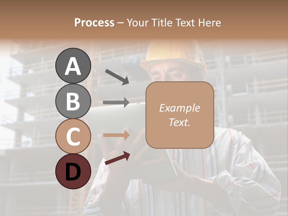 Men Helmet Working PowerPoint Template