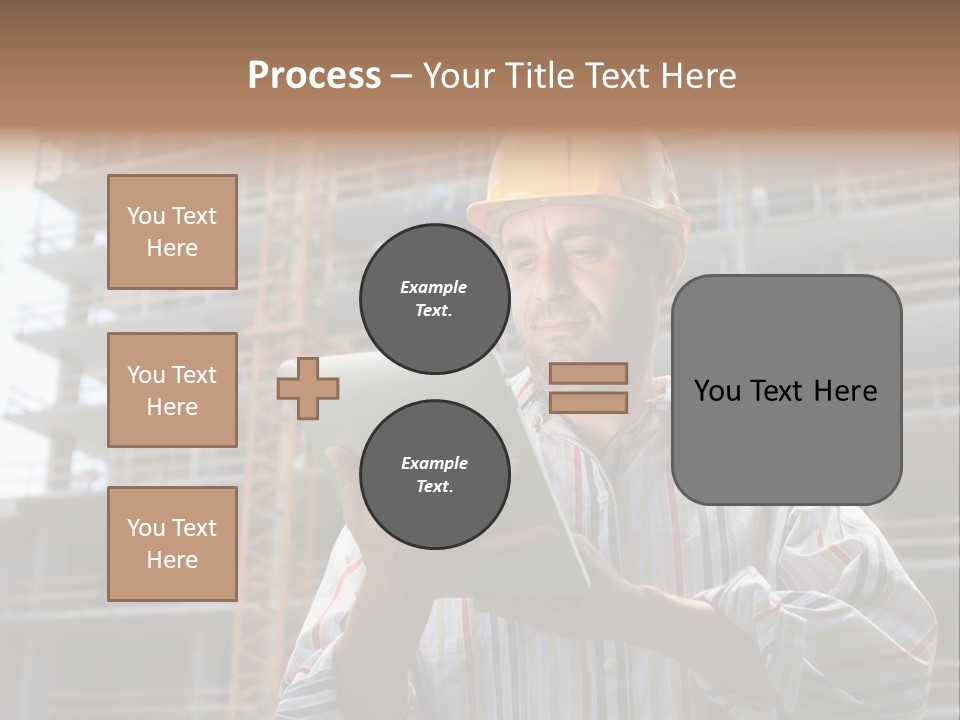 Men Helmet Working PowerPoint Template