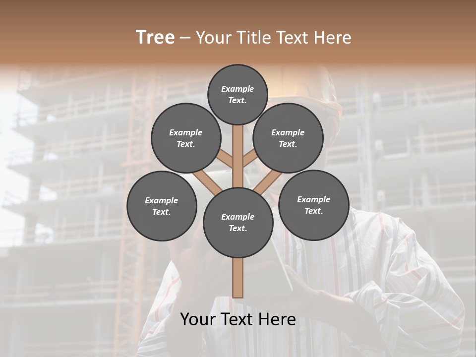 Men Helmet Working PowerPoint Template