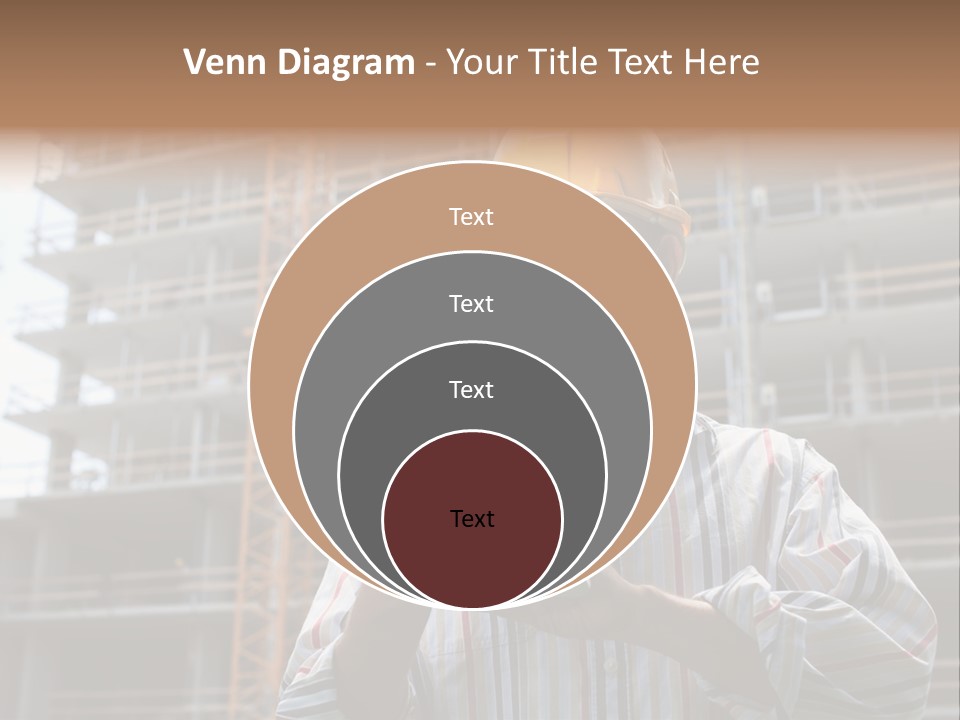 Men Helmet Working PowerPoint Template