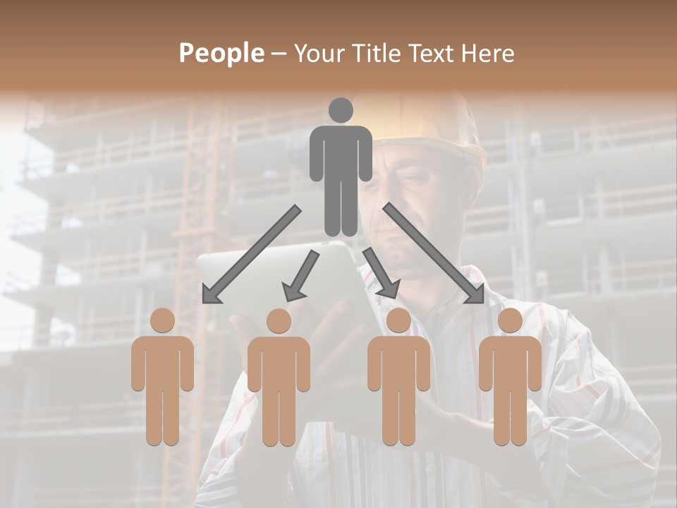 Men Helmet Working PowerPoint Template