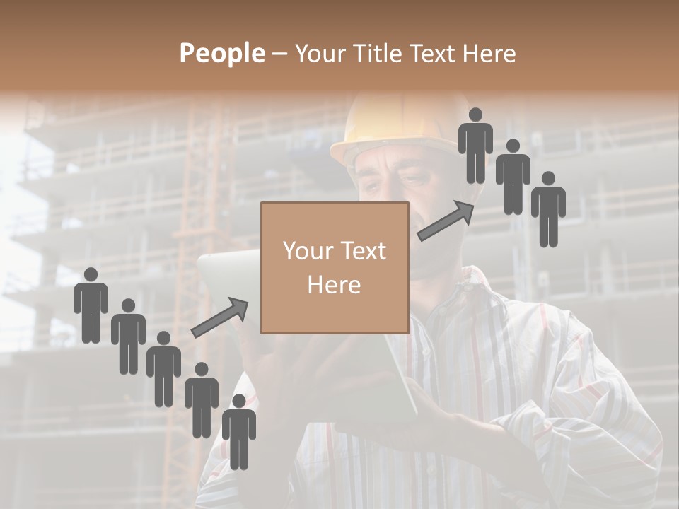 Men Helmet Working PowerPoint Template