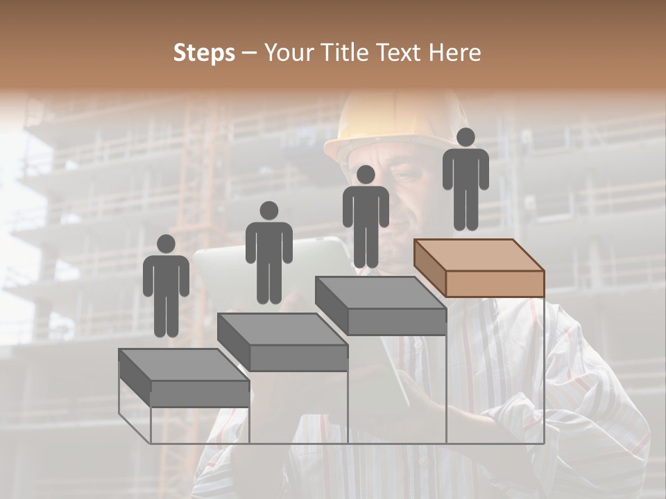 Men Helmet Working PowerPoint Template