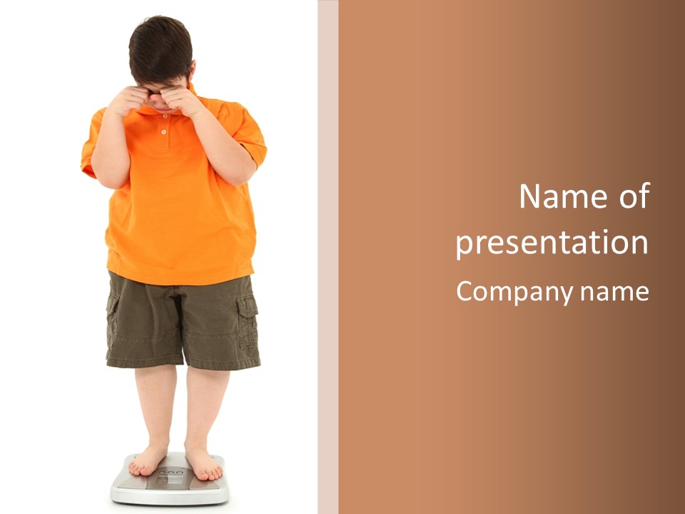 Weight Upset Boy PowerPoint Template