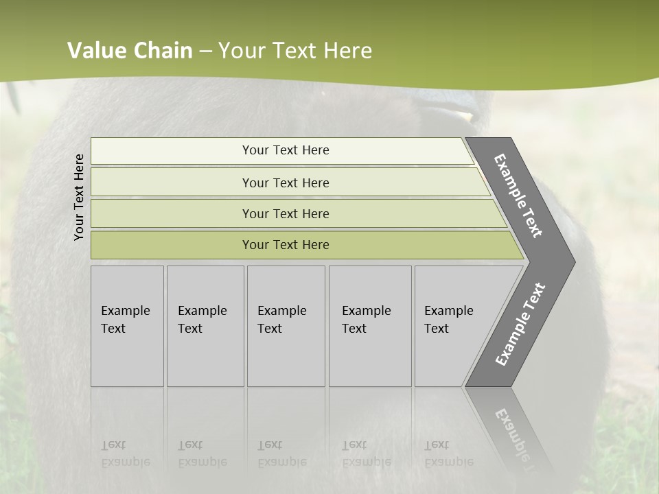 Back Cute Ape PowerPoint Template