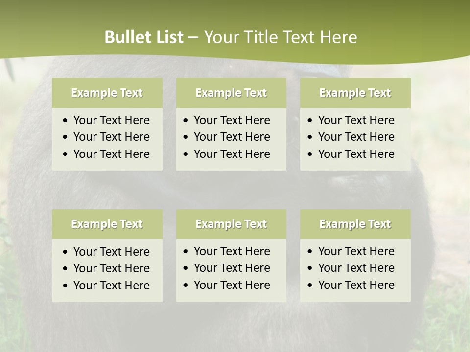 Back Cute Ape PowerPoint Template