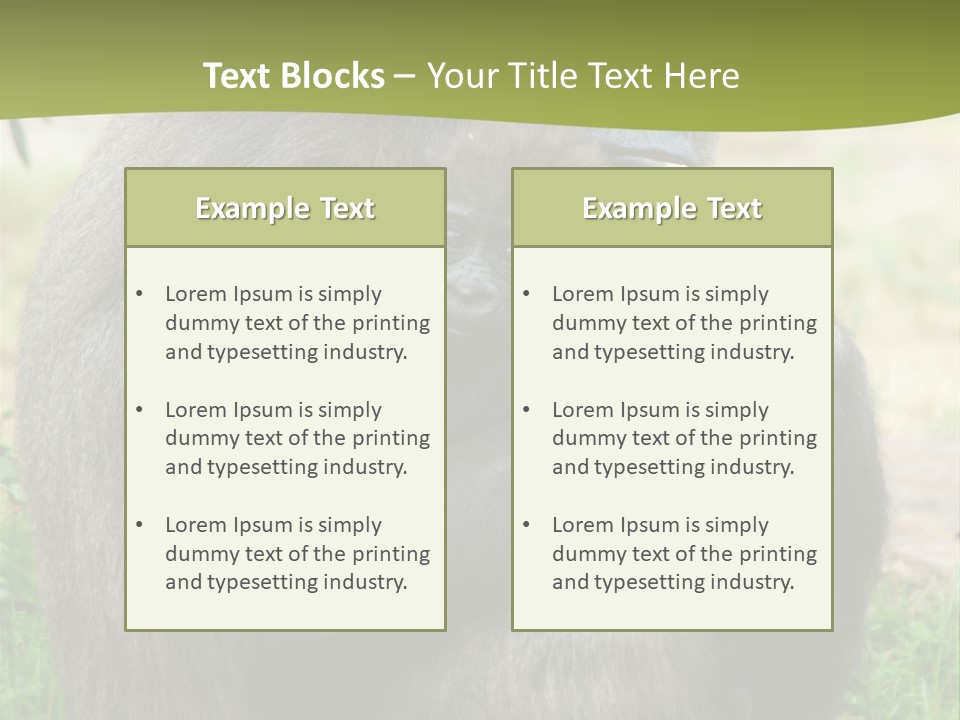 Back Cute Ape PowerPoint Template