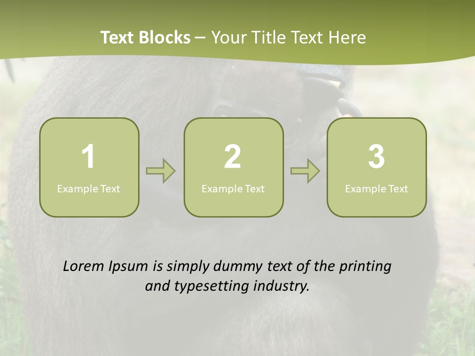 Back Cute Ape PowerPoint Template