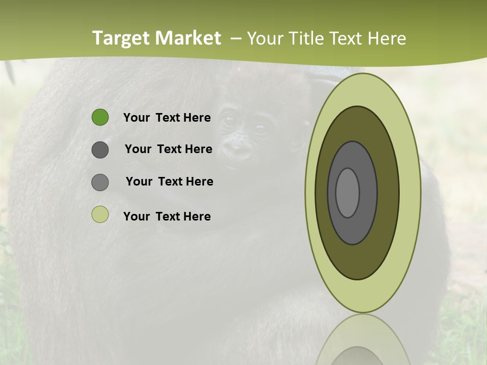 Back Cute Ape PowerPoint Template