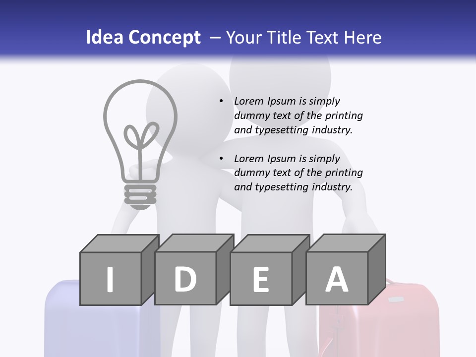 Bag Lovers Person PowerPoint Template