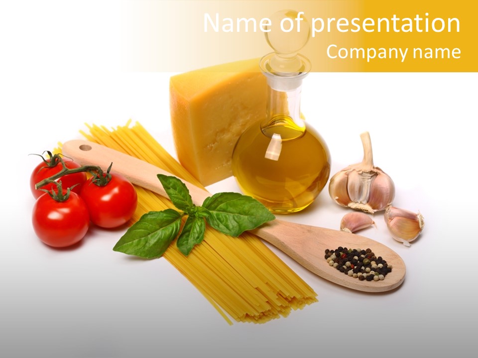 Yellow Culture Garlic PowerPoint Template