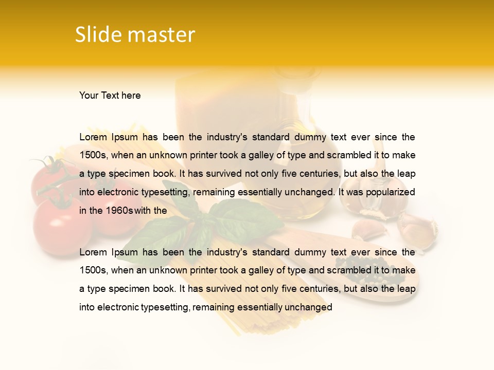 Yellow Culture Garlic PowerPoint Template