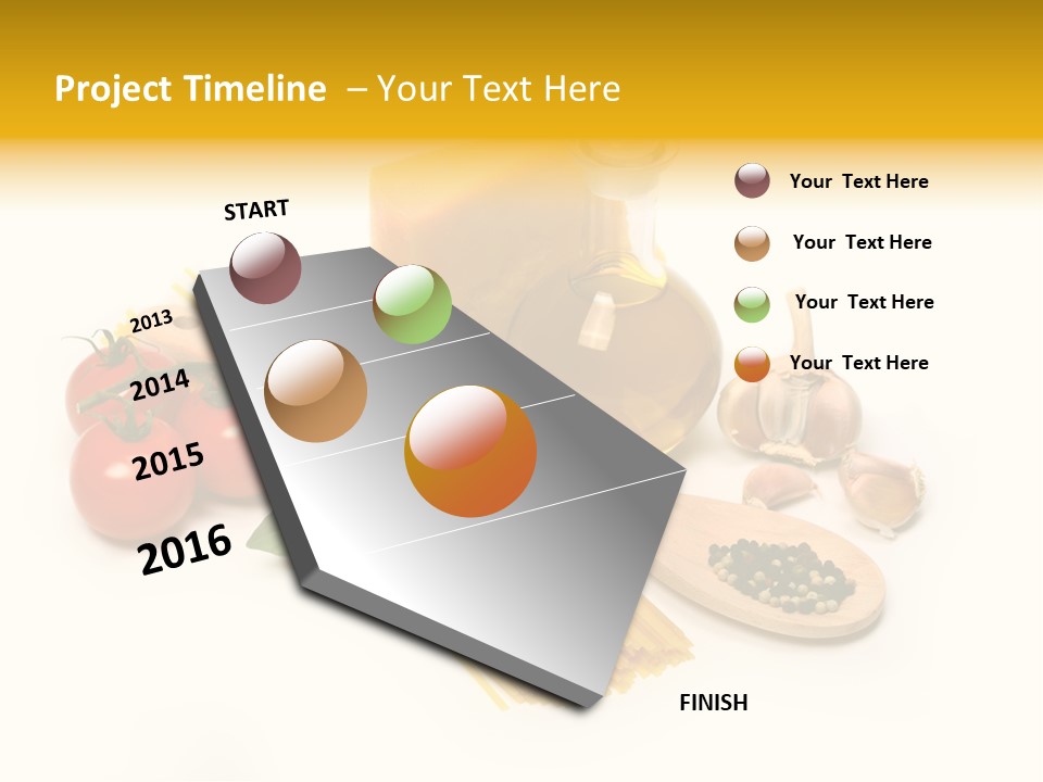 Yellow Culture Garlic PowerPoint Template