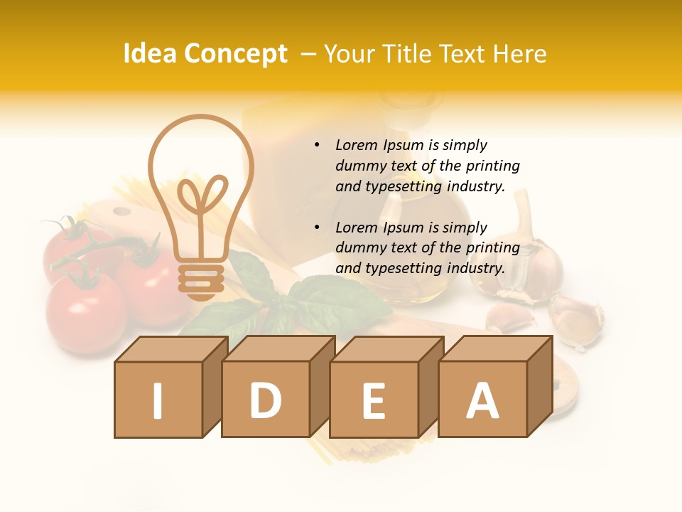 Yellow Culture Garlic PowerPoint Template