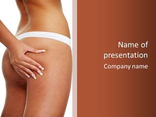 Posing Slim Isolated PowerPoint Template