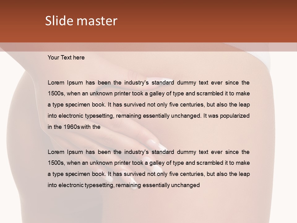 Posing Slim Isolated PowerPoint Template