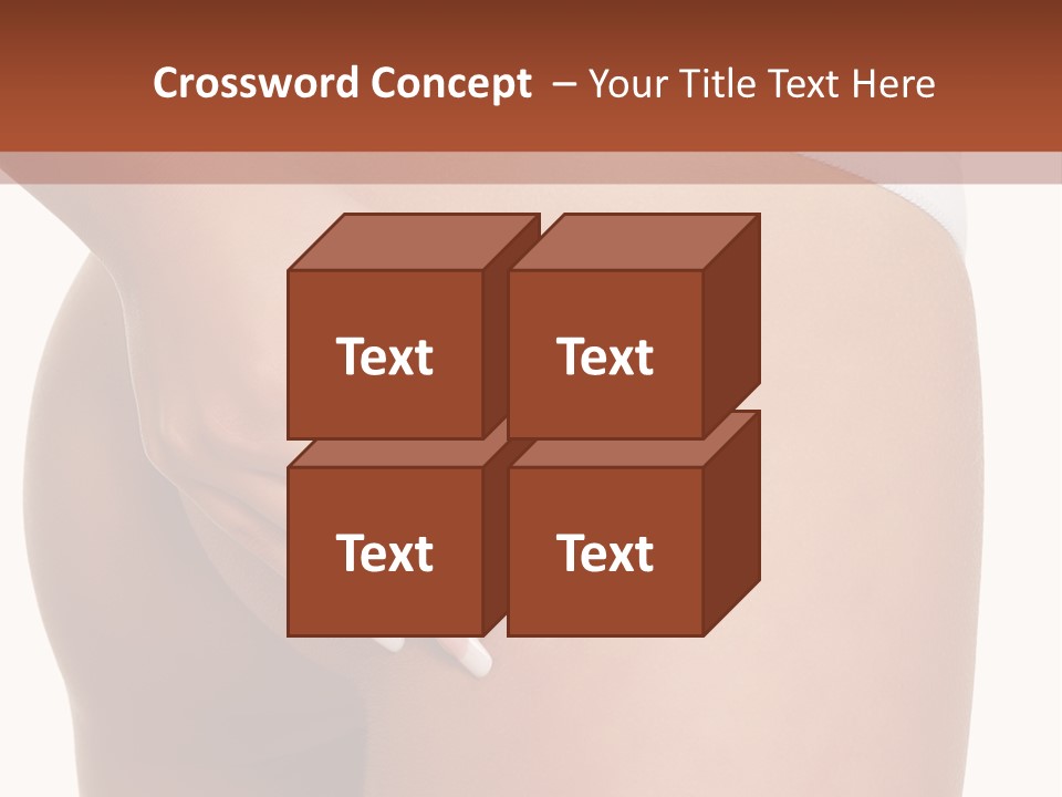 Posing Slim Isolated PowerPoint Template