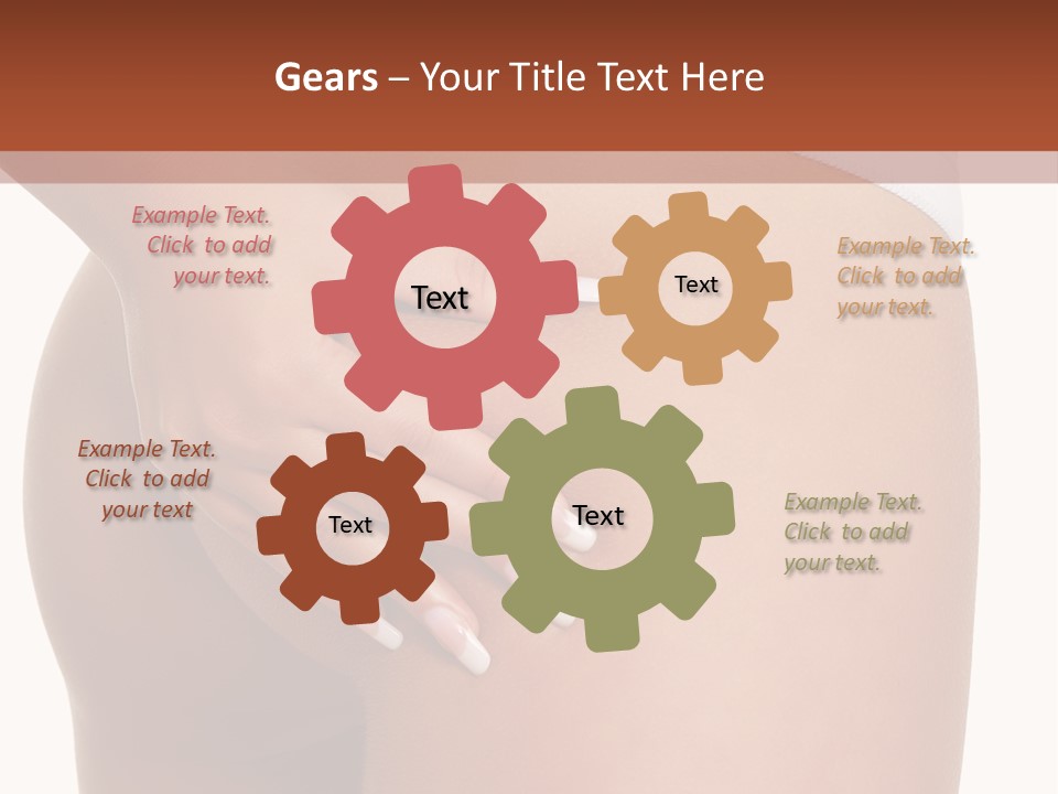 Posing Slim Isolated PowerPoint Template