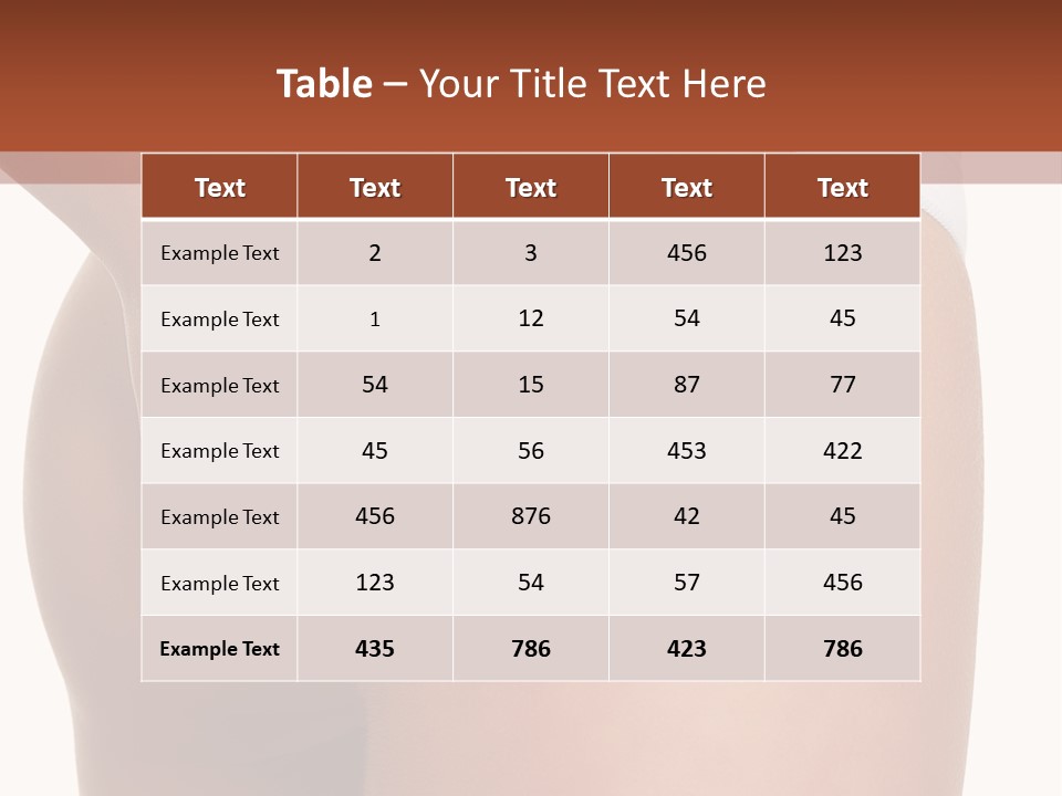Posing Slim Isolated PowerPoint Template
