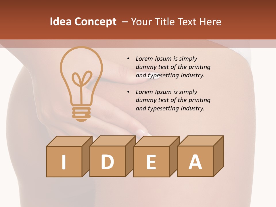 Posing Slim Isolated PowerPoint Template